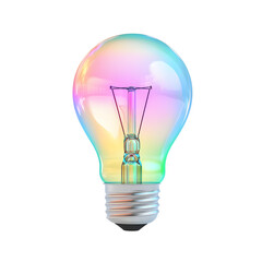 Vibrant Rainbow Lightbulb Illuminates Creativity