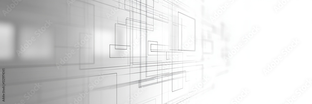 Poster Sleek wireframe design background featuring transparent elements and soft grid lines for digital resource branding
