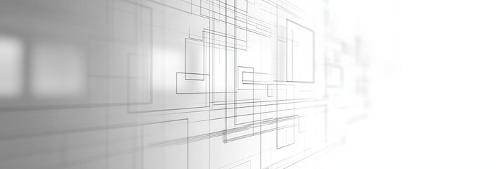 Fototapeta premium Sleek wireframe design background featuring transparent elements and soft grid lines for digital resource branding