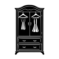 Cottage Wardrobe, furniture vector, furniture design