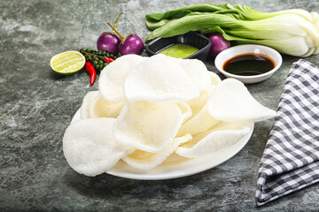Vietnamese starter appetizer Crab chips