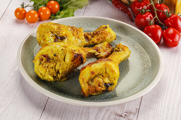Roasted Chicken leg drumsticks with curry sauce