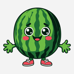 Fototapeta premium A fresh and vibrant watermelon illustration in vector format, perfect for digital and print designs.