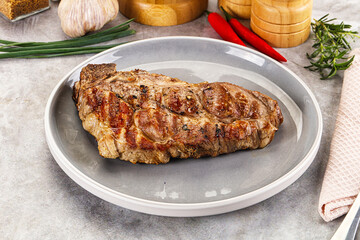 Grilled pork sirloin for dinner