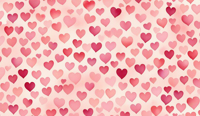 Romantic Watercolor Heart Pattern – Valentine’s Day Love Background