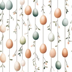 Easter celebration home decor minimalist garlands spring environment decorative viewpoint holiday pattern
