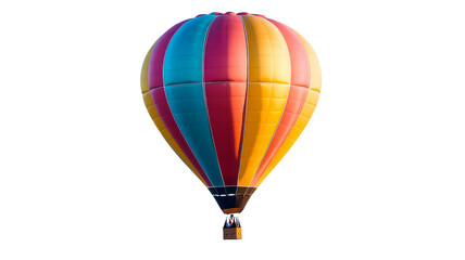 Fototapeta premium Colorful hot air balloon flying with transparent background