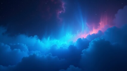 Fototapeta premium Aurora Over the Clouds