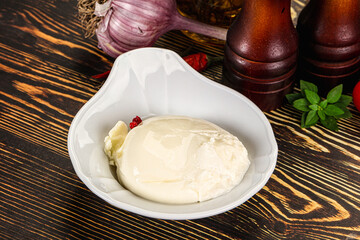 Italian soft young cheese burrata