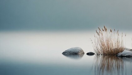 Gentle cliffs and a calm shoreline stretch beneath a hazy horizon, evoking a sense of tranquil coastal beauty.
