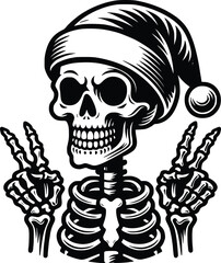 Funny Skeleton Christmas SVG – Spooky & Festive Holiday Design