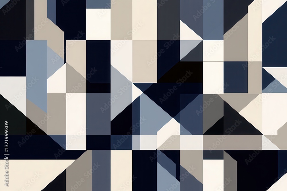 Aufkleber Geometric background design featuring clean shapes and modern color scheme representing harmony and balance in governance