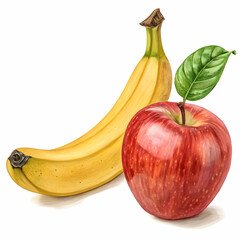 apples in spring against white background