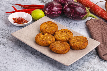 Fried potato crispy golden hash brown