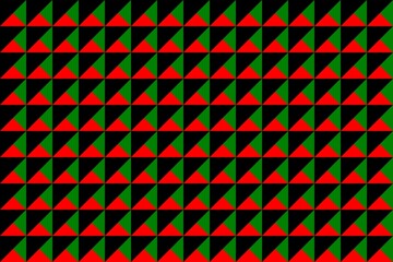 Red and green triangles, a powerful combination, forming a bold and beautiful design.  This is so cool.