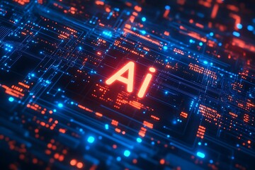 Obraz premium Advanced Interactive AI Interface for Data Analysis and Innovation