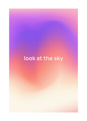 Abstract gradient with text. Vector illustration