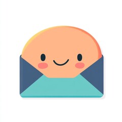 Happy Cute Cartoon Envelope Mail Character Illustration Design