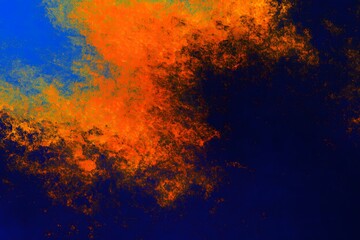 Fototapeta premium Dynamic interplay of bold colors creates a captivating abstract landscape with a glitch effect