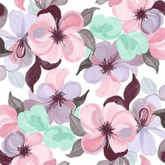 Pastel Floral Dream
Design a dreamy, abstract floral pattern using soft pastel colors like pink, lavender, and mint green. The flowers should intertwine with one another in an organic, flowing pattern