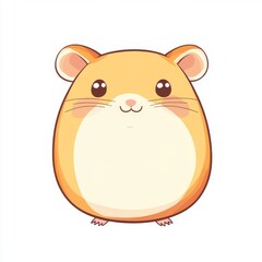 Adorable Cartoon Hamster Illustration Perfect for Children s Book Cute Pet Design