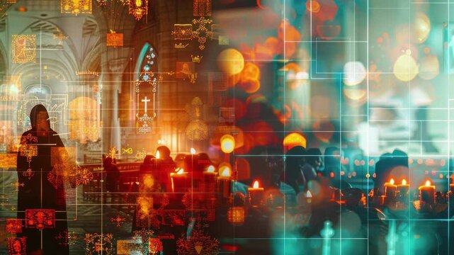 Digital Worship: Merging Traditional Church Scenery with Modern Technology
