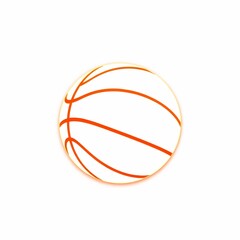 Basketball Vector Icon: This image showcases a vibrant basketball design with sleek orange lines, perfect for representing sports and active lifestyles.