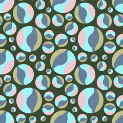 Vector - seamless pattern of colored balls and balloons.