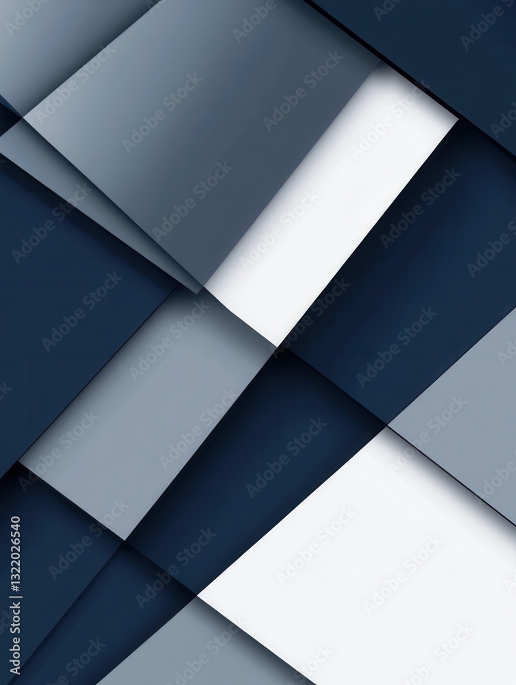 Aufkleber geometric background featuring angular shapes in navy blue, gray, and white symbolizing governance a