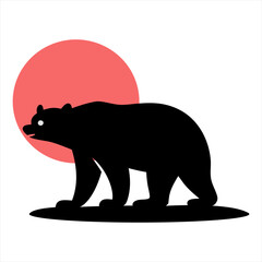silhouette of bear