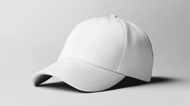 White blank baseball cap mockup