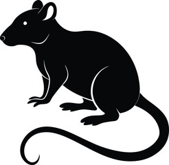 Rat Silhouette Vector Design, Rat Icon, Mouse Vector