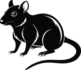 Rat Silhouette Vector Design, Rat Icon, Mouse Vector