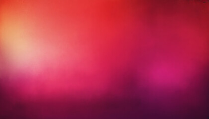 Obraz premium Intense red-magenta glowing gradient background with light leaks overlay and vintage film grain texture