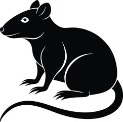 Rat Silhouette Vector Design, Rat Icon, Mouse Vector
