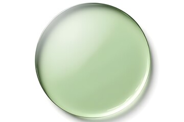 Sage Green Round Dish, Glass Plate, Modern Dining, Elegant Tableware