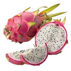 dragon fruit isolated on white background