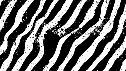Texture with plain black and white zebra pattern, Black and white wavy stripes.  Abstract background. abstract graffiti shape in black and white, aligned with viewer’s perspective.