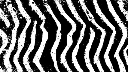 Texture with plain black and white zebra pattern, Black and white wavy stripes.  Abstract background. abstract graffiti shape in black and white, aligned with viewer’s perspective.