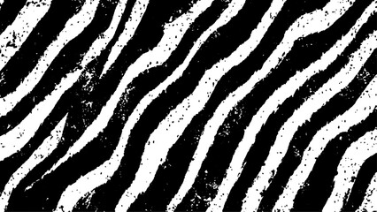 Texture with plain black and white zebra pattern, Black and white wavy stripes.  Abstract background. abstract graffiti shape in black and white, aligned with viewer’s perspective.