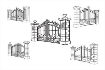 a-black-and-white-silhouette-of-an-ornate-wrought