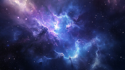 Majestic Cosmic Nebula in Deep Space