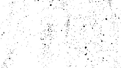 Black spots of paint and dust on a white background. dust overlay texture, noise particles, and grunge isolate on transparent white background.