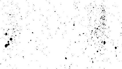 Black spots of paint and dust on a white background. dust overlay texture, noise particles, and grunge isolate on transparent white background.