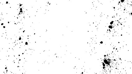 Black spots of paint and dust on a white background. dust overlay texture, noise particles, and grunge isolate on transparent white background.