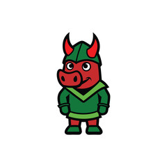 mascot logo icon vector on white background