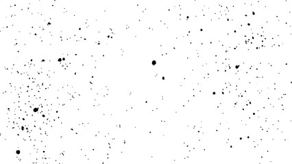Black spots of paint and dust on a white background. dust overlay texture, noise particles, and grunge isolate on transparent white background.