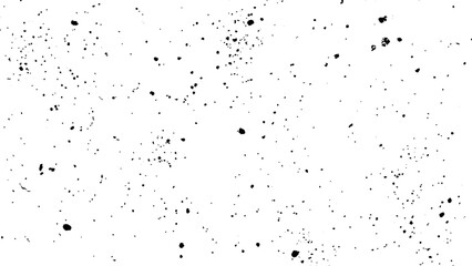 Black spots of paint and dust on a white background. dust overlay texture, noise particles, and grunge isolate on transparent white background.