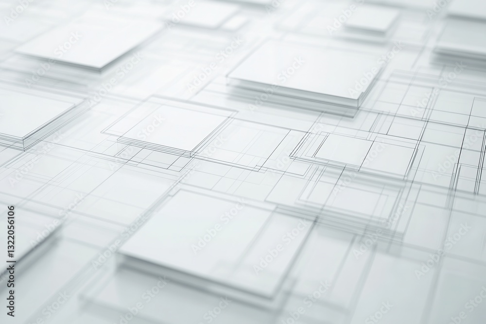 Aufkleber explore the modern wireframe design with transparent elements and soft grid patterns for digital bra