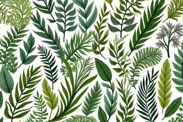 Tropical Leaf Pattern Design for Backgrounds and Prints